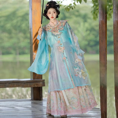 Flower Embroidered Hanfu Set SpreePicky