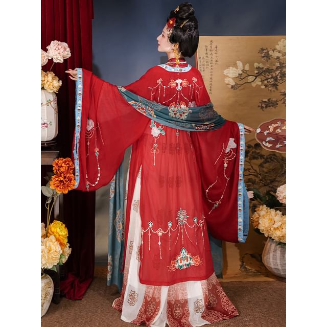 Flower Hanfu Jacket / Wrap Top / Maxi Dress / Set SpreePicky