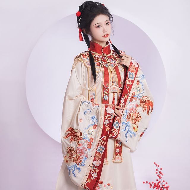 Flower Hanfu Top / Maxi Skirt / Scarf / Set SpreePicky