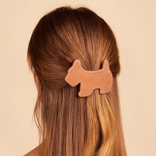 Dog Faux Leather Hair Clip (Various Designs) SpreePicky