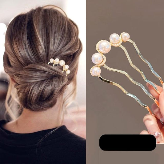 Faux Pearl Alloy Hair Comb SpreePicky