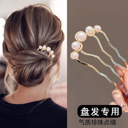 Faux Pearl Alloy Hair Comb SpreePicky