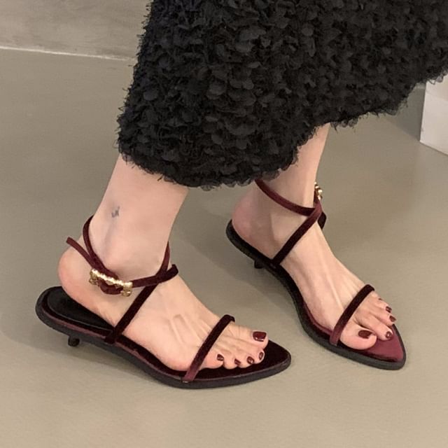 Pointy Cross Strap Sandals SpreePicky