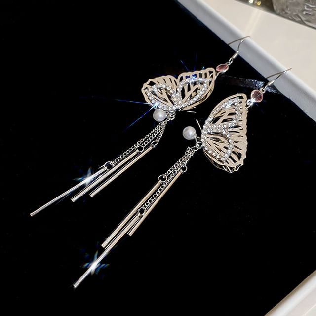/ Earring Butterfly Necklace Fringed FashionChic