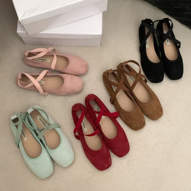 Faux-Suede Ballet Flats in 5 Colors SpreePicky