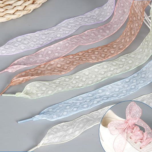 Sheer Dot  Organza Ribbon Shoelaces mySite