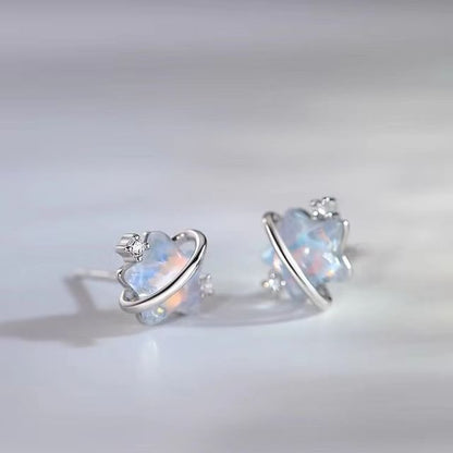 Star Resin Rhinestone S925 Sterling Silver Stud Earring SpreePicky