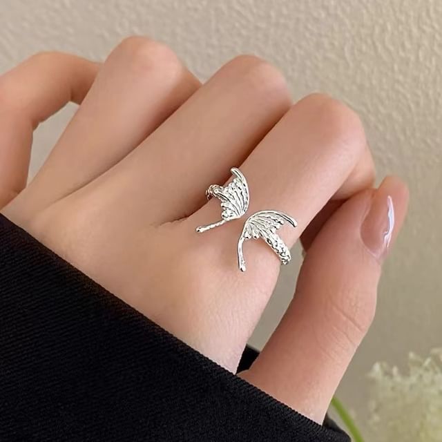 Butterfly S925 Sterling Silver Open Ring SpreePicky