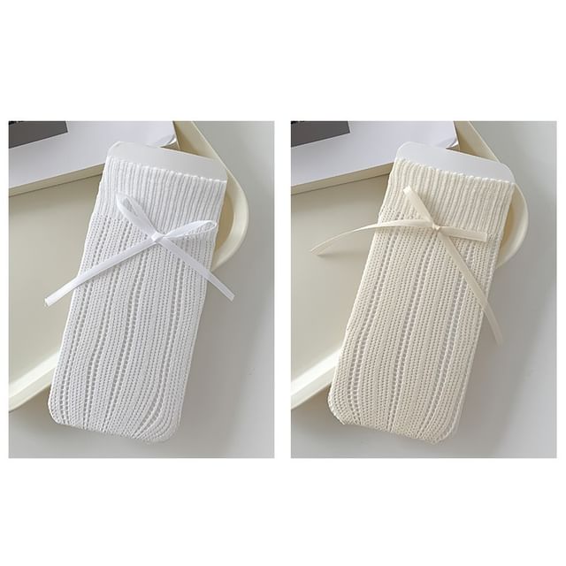 Striped Pointelle Knit Socks / Set SpreePicky