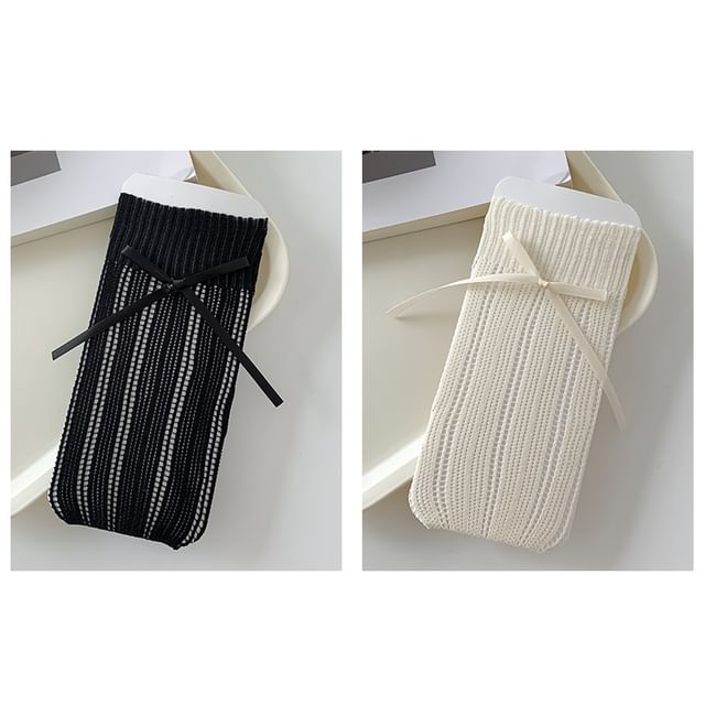 Striped Pointelle Knit Socks / Set SpreePicky