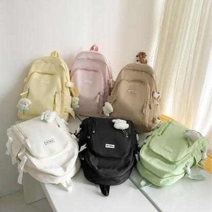 Logo Buckled Nylon Backpack / Bag Charm / Set SpreePicky