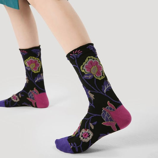 Floral Crew Socks SpreePicky