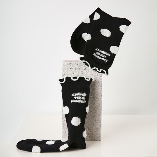 Polka Dot Crew Socks SpreePicky