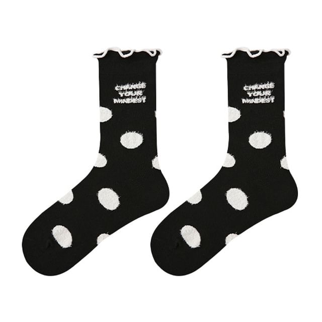 Polka Dot Crew Socks SpreePicky