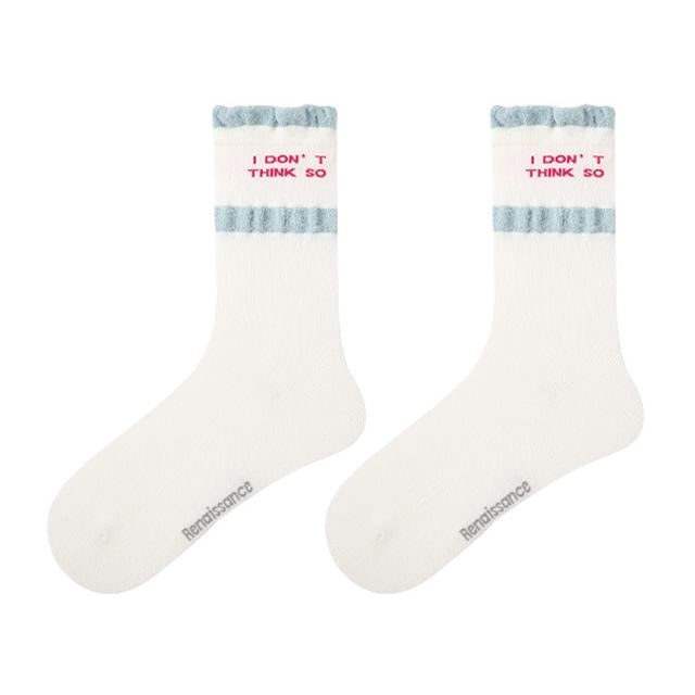 Lettering Crew Socks SpreePicky