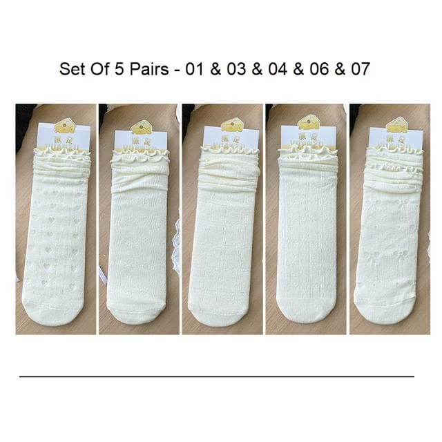 Ruffle Trimmed Socks Set SpreePicky