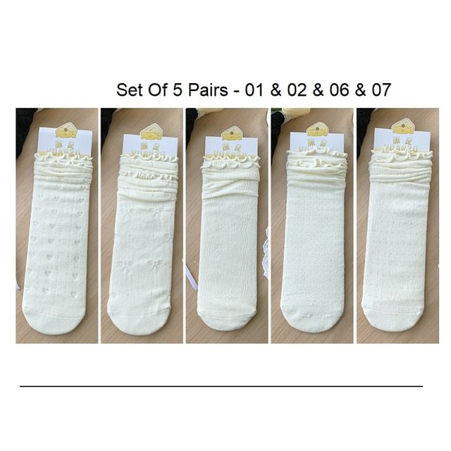 Ruffle Trimmed Socks Set SpreePicky