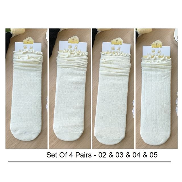 Ruffle Trimmed Socks Set SpreePicky