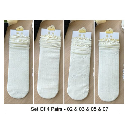 Ruffle Trimmed Socks Set SpreePicky