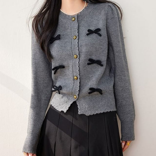 Plain Bow Cardigan mySite