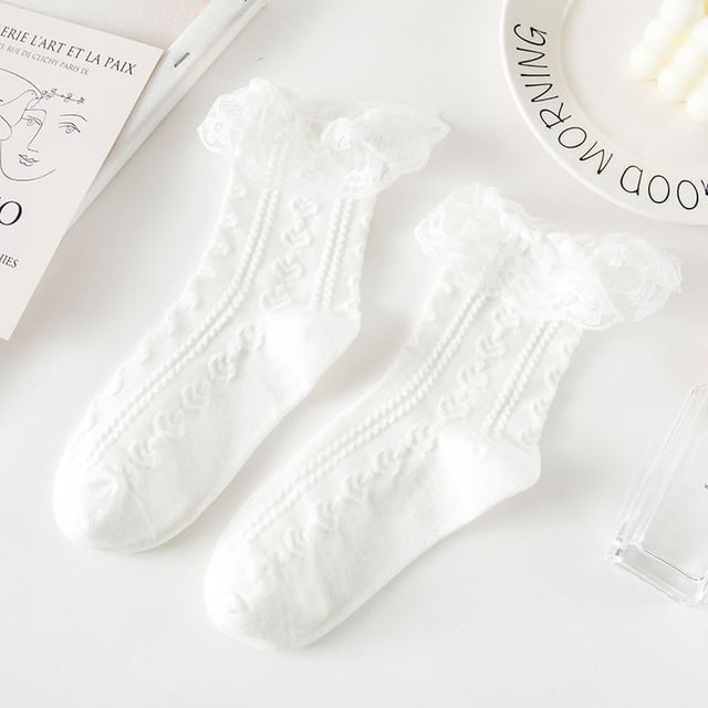 Lace Ruffled Socks SpreePicky