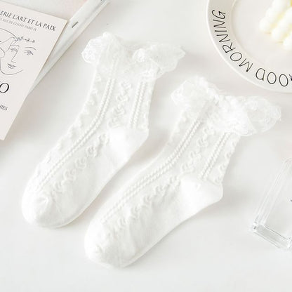 Lace Ruffled Socks SpreePicky