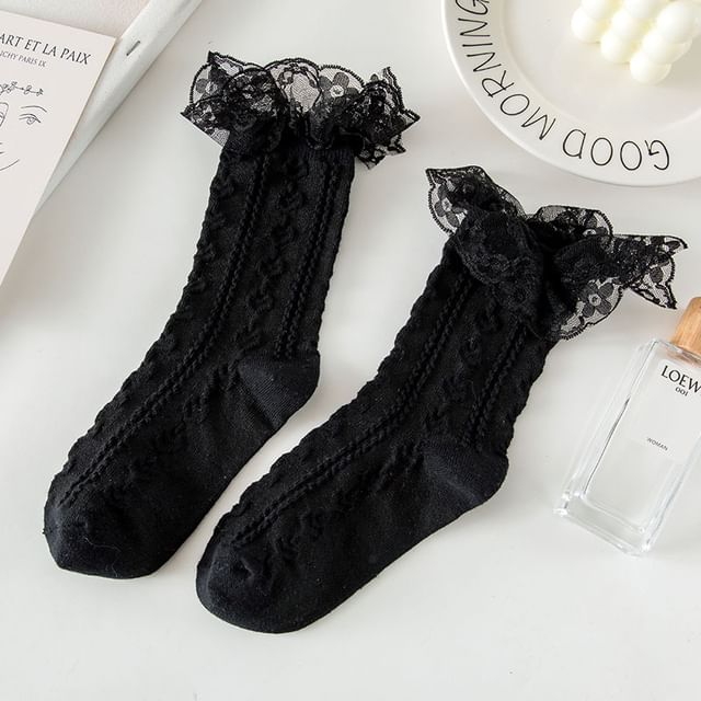 Lace Ruffled Socks SpreePicky