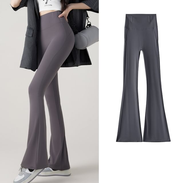 Plain Flare Yoga Pants SpreePicky