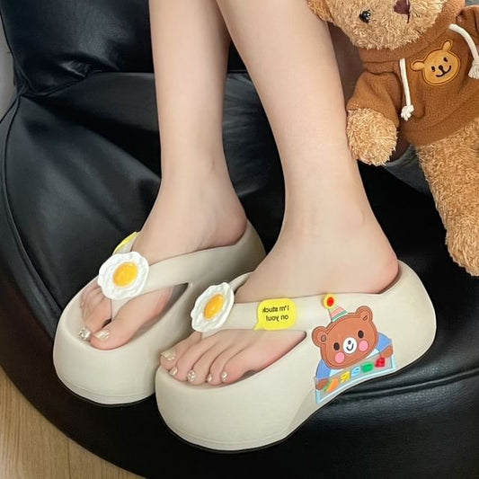 Platform Cartoon Thong Sandals SpreePicky