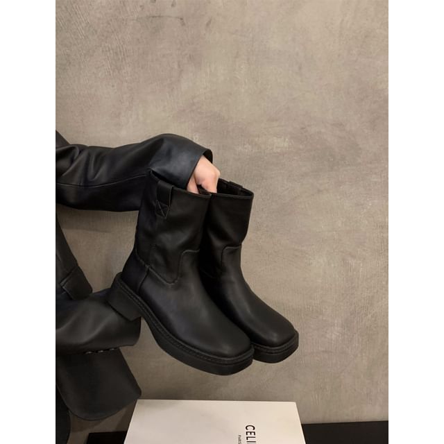 Platform Plain Short Boots SpreePicky