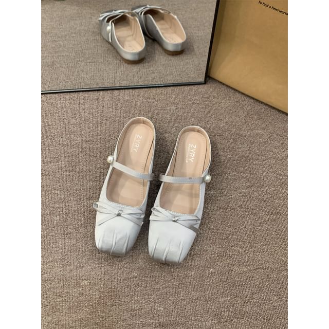 Square Toe Bow Mules SpreePicky