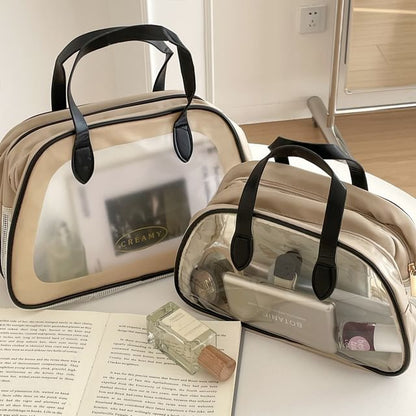 Transparent PVC Panel Wet Dry Makeup Bag / Toiletry Bag (Various Designs) SpreePicky