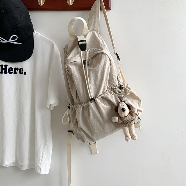 Plain Drawstring Nylon Backpack SpreePicky