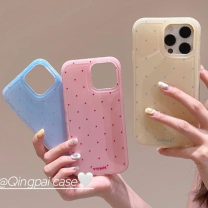 Polka Dot Phone Case - iPhone 15 Pro Max / 15 Pro / 15 Plus / 15 / 14 Pro Max / 14 Pro / 14 Plus / 14 / 13 Pro Max / 13 Pro / 13 / 13 mini / 12 Pro Max / 12 Pro / 12 / 12 mini / 11 Pro Max / 11 Pro / 11 SpreePicky