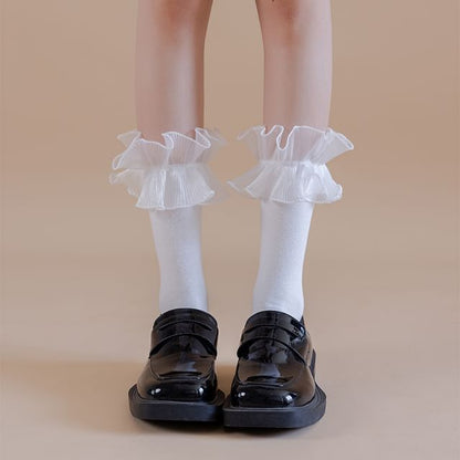 Plain Ruffle Socks SpreePicky