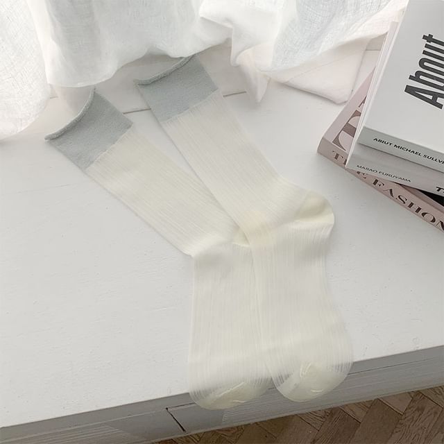 Striped Sheer Socks SpreePicky