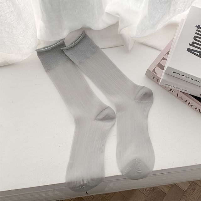 Striped Sheer Socks SpreePicky