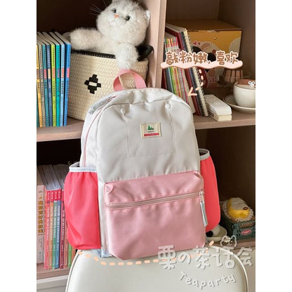 Color Block Laptop Backpack / Bag Charm / Set SpreePicky