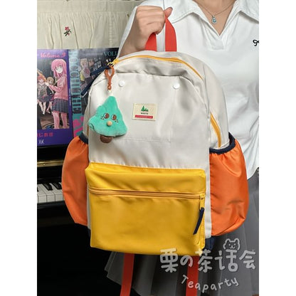 Color Block Laptop Backpack / Bag Charm / Set SpreePicky