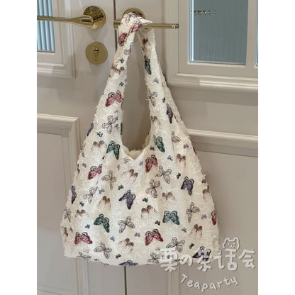 Butterfly Print Tote Bag / Bag Charm / Set SpreePicky