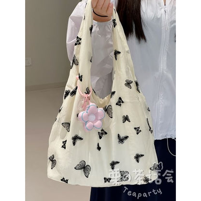 Butterfly Print Tote Bag / Bag Charm / Set SpreePicky