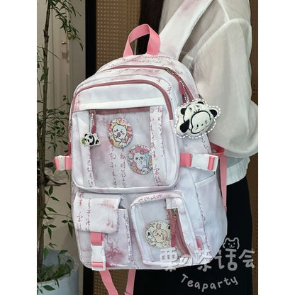 Chinese Character Print PVC Panel Laptop Backpack / Bag Charm / Set SpreePicky