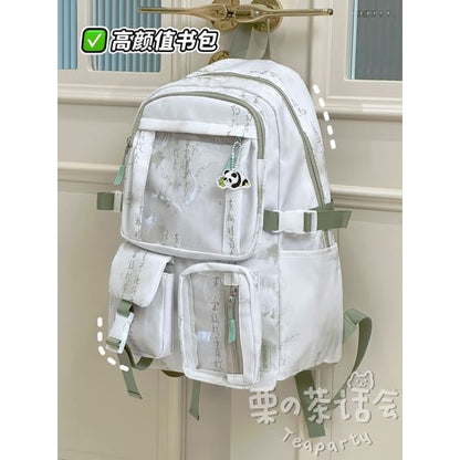 Chinese Character Print PVC Panel Laptop Backpack / Bag Charm / Set SpreePicky