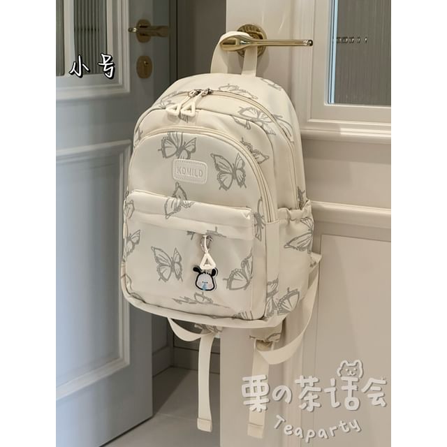 Butterfly Print Laptop Backpack / Bag Charm / Set SpreePicky