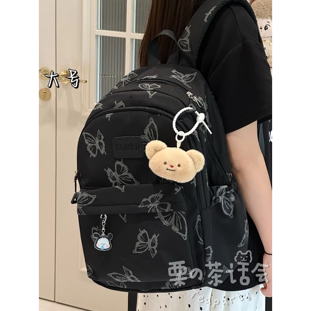 Butterfly Print Laptop Backpack / Bag Charm / Set SpreePicky