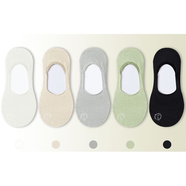 Set of 5 Pairs: Plain No Show Socks SpreePicky