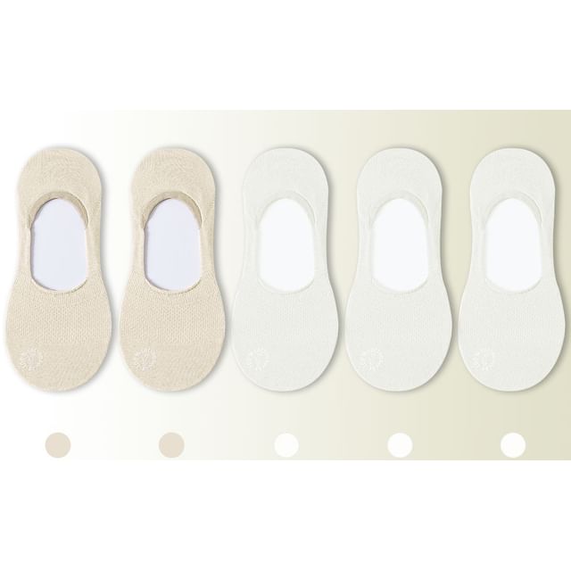 Set of 5 Pairs: Plain No Show Socks SpreePicky