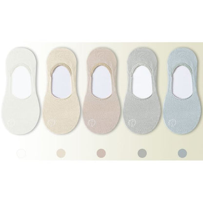 Set of 5 Pairs: Plain No Show Socks SpreePicky