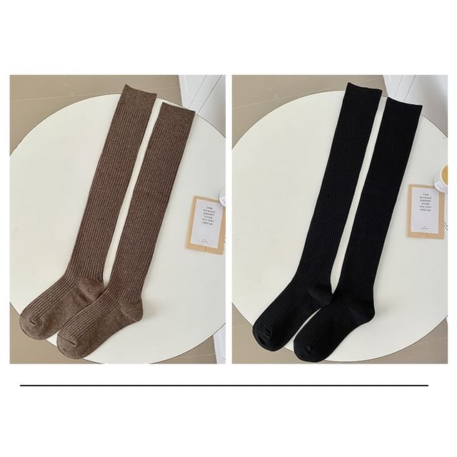 Ribbed Over-the-Knee Socks / Set SpreePicky