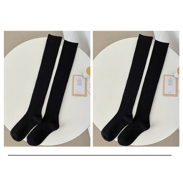 Ribbed Over-the-Knee Socks / Set SpreePicky